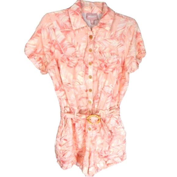 Show Me Your Mumu Bexley Linen Blend Romper - Picture 2 of 4